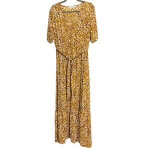 Rokoko abstract maxi dress women's size large